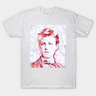 Arthur Rimbaud Portrait | Arthur Rimbaud Artwork | Line Art T-Shirt